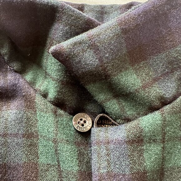 Pendleton Board Shirt Mens XL Green Blue Black Watch Tartan Wool Flannel Outdoor - Picture 2 of 13